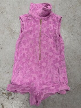 Girls' Cozy Pink Fleece Sleeveless Pajama Romper PINK LILY Kids - Size 2T